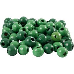 Perles en bois - Vert - 12 mm - 40 pcs