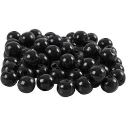 Perles en bois - Noir - 12 mm - 40 pcs