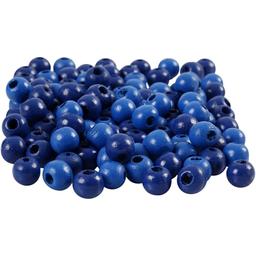 Perles en bois - Bleu  - 8 mm - 80 pcs