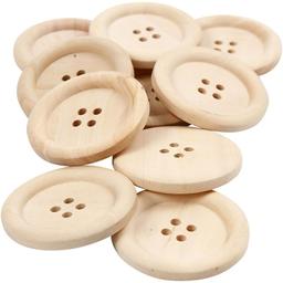 Boutons en bois - 35 mm - 10 pcs