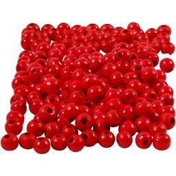 Assortiment de perles en bois 5 mm - Rouge  - 150 pcs