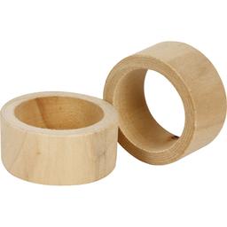 Ronds de serviette en bois à décorer - 3,5 x 2 cm - 6 pcs