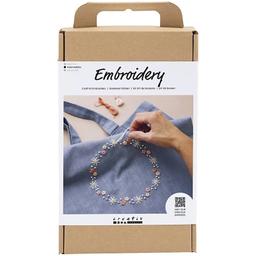 Kit DIY Broderie - Tote Bag - Bleu Pigeon