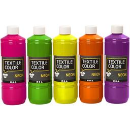 Assortiment Peinture textile fluo - 5 x 500 ml