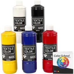 Assortiment peinture textile - 5 x 500 ml