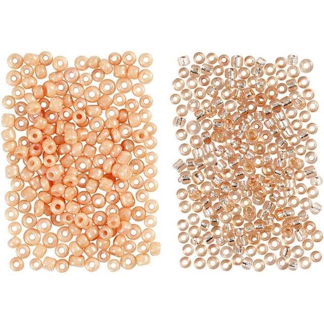 Assortiment de perles de rocaille - Pêche et pêche clair - 1,7 m