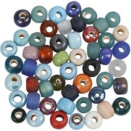 Assortiment de perles colorées en verre - 9 mm - 680 pcs