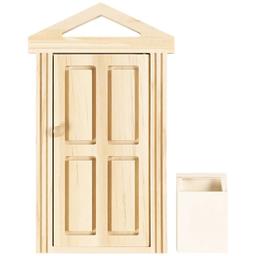 Miniature décorative en bois - La porte du lutin - 18 x 10 cm -