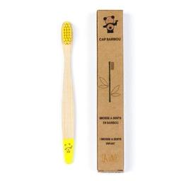 Brosse à dents enfant en bambou Jaune