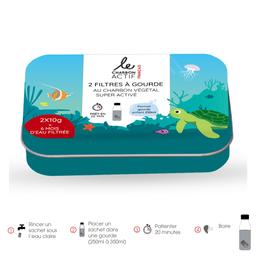 Lot de 2 filtres à gourde nomades et compostables pour enfant