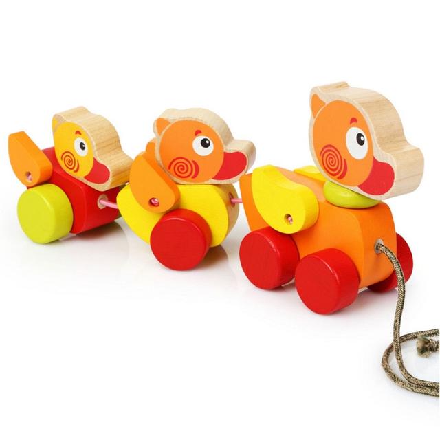 Jouet à tirer Canard voyageurs - Cubika Toys