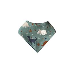 Mini bavoir dentition bandana Dinosaures vert