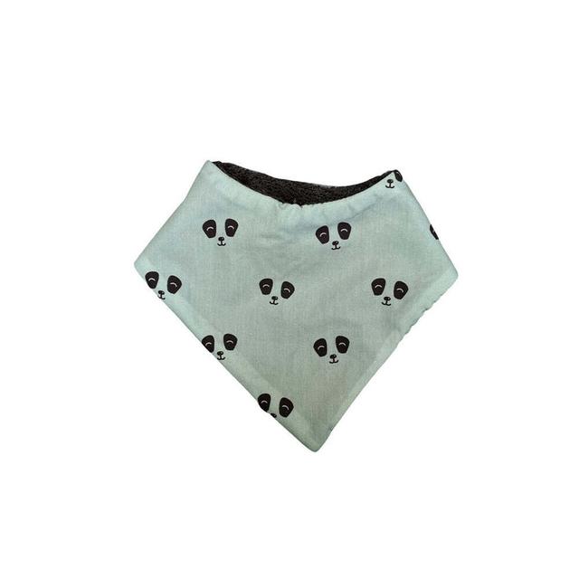 Mini bavoir dentition bandana Panda eucalyptus