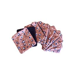 Lot de 10 lingettes lavables Panthère marsala