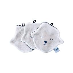 Lot de 3 grandes lingettes lavables illustrées Mouton blanc