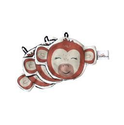 Lot de 3 grandes lingettes lavables Singe rouge