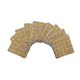 Lot de 10 lingettes lavables Carreaux chat camel