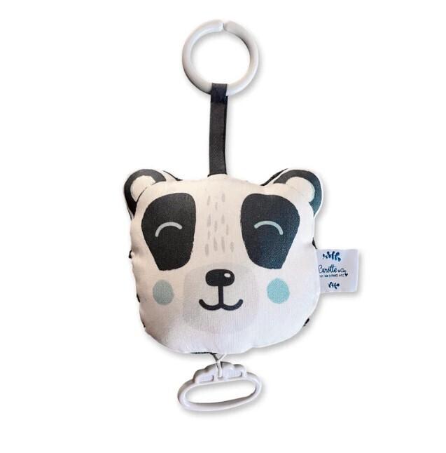 Mini coussin musical nomade Panda noir et blanc Mistral gagnant