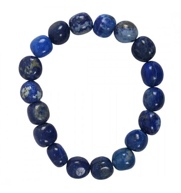 Bracelet Lapis Lazuli AB - pierres roulées 10mm