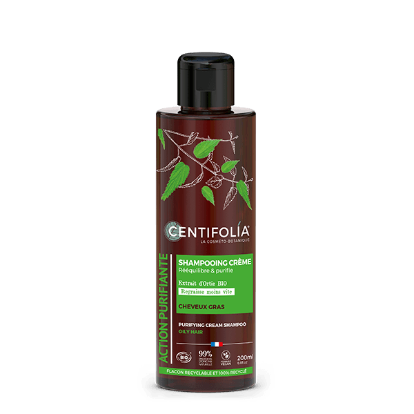 Shampoing Crème Cheveux gras Ortie et Argile verte 200ml