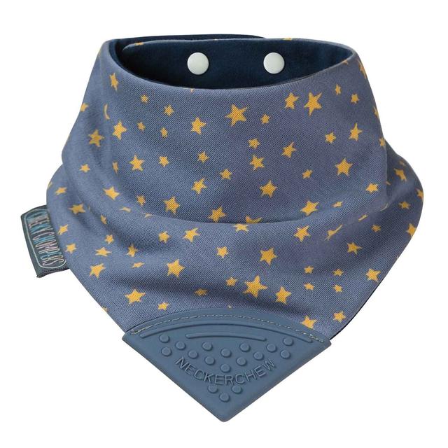 Bavoir bandana avec embout de dentition, Etoiles