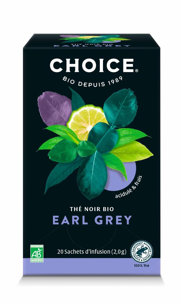 Thé noir earl grey 20 sachets