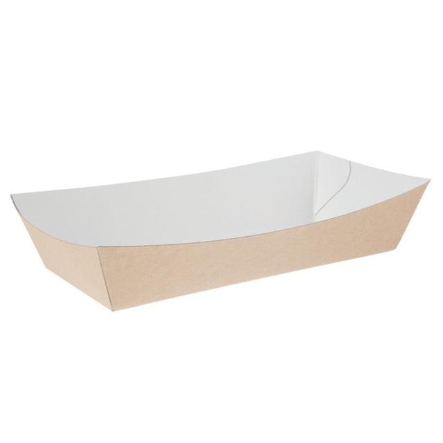 Lot de 250 barquettes alimentaires Moyenne Kraft Compostable - C