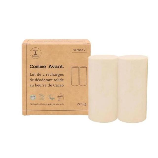 Recharges déodorant solide brut 2x60g