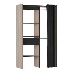 Dressing extensible chêne/noir Dompierre