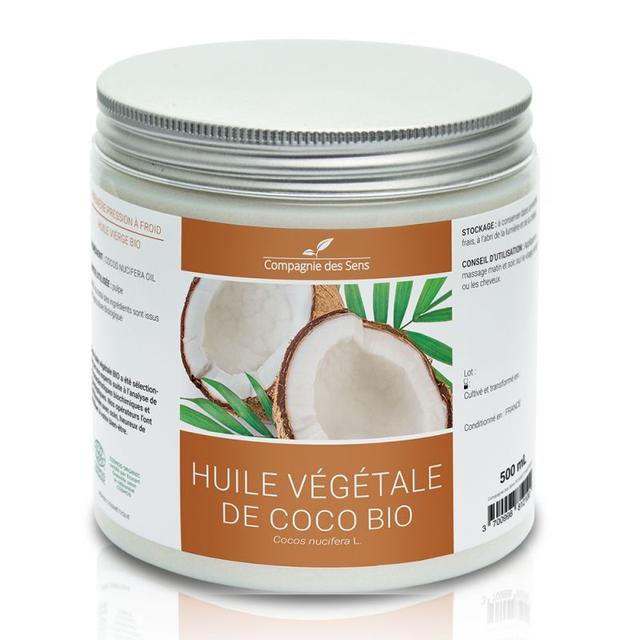 Coco - Huile Végétale Vierge BIO - Pot en verre - 500mL