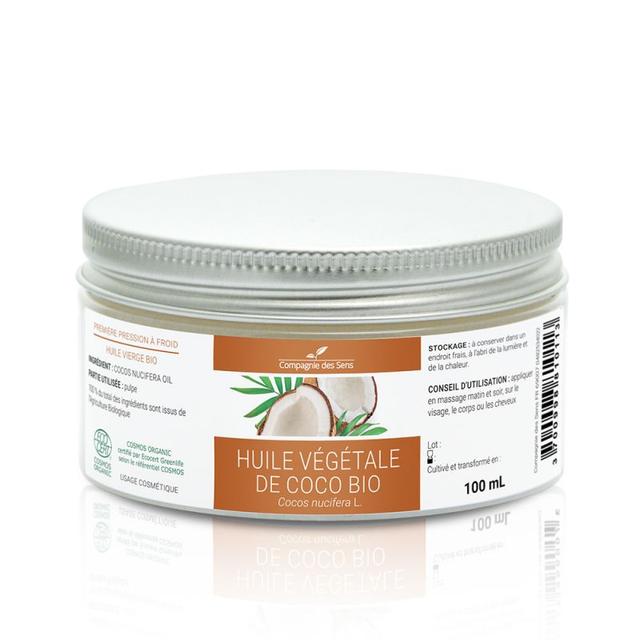 Coco - Huile Végétale Vierge BIO - Pot en verre - 100mL