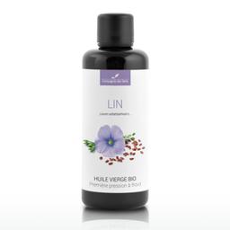 Lin - Huile Végétale Vierge BIO - Flacon en verre - 100mL