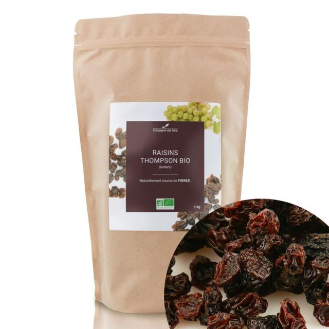 Raisins Thompson BIO (séchés) - source de potassium - 1kg