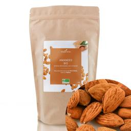 Amandes BIO (décortiquées, sans sel ajouté) - source d'antioxyda