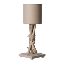 Lampe de chevet en bois taupe