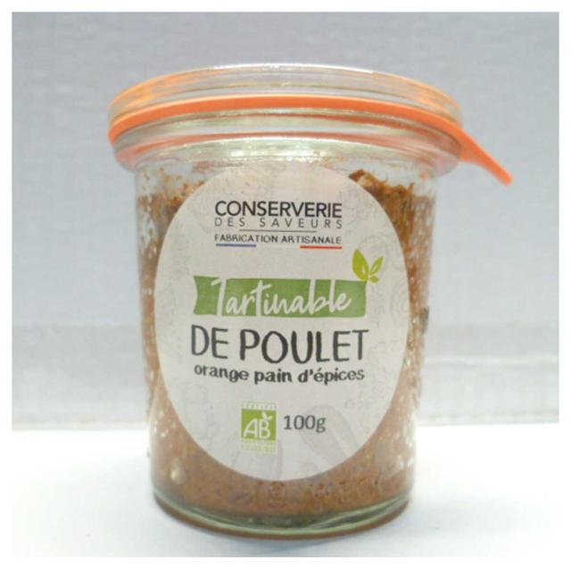 Tartinable de poulet aux épices de Noël 100g