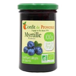 Confiture myrtille 100% issue de fruit allégée en sucre 290g