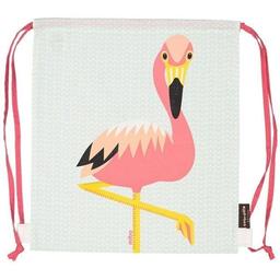 Sac de Gym Maternelle Vert d'eau Flamant Rose