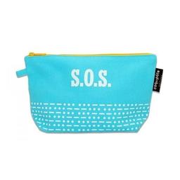 Trousse Stylo & Feutres Coton Bio Bleu SOS