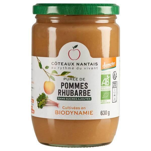 Purée pommes rhubarbe 630g