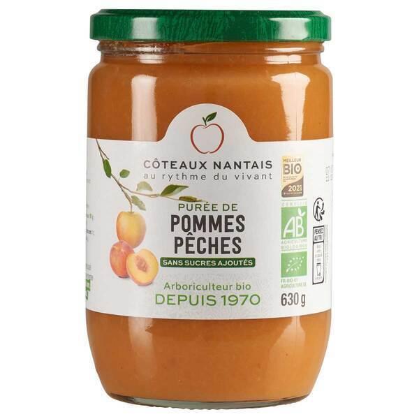 Purée pommes pêches 630g