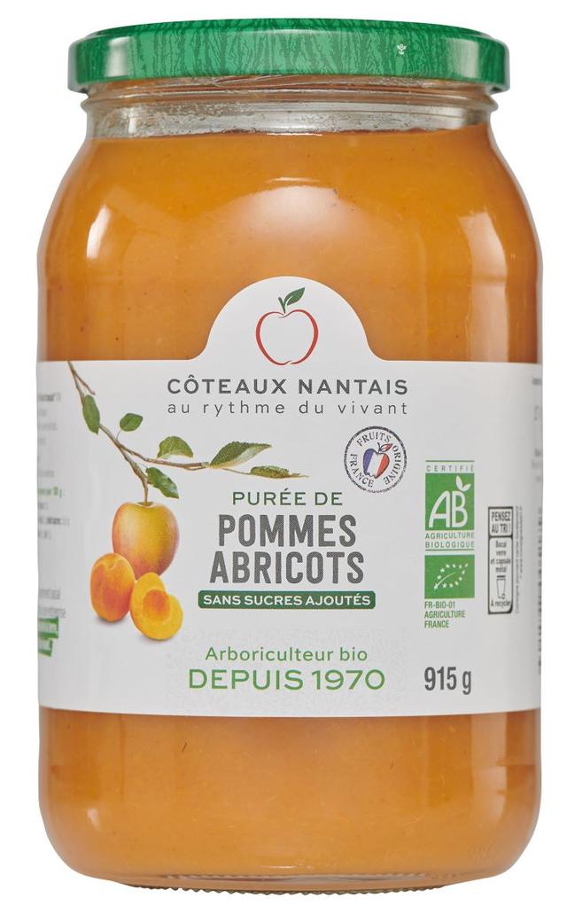 Purée de pommes abricots 915g