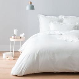 Parure percale de coton peigné 160 fils - Taies carrées STOCKHOL