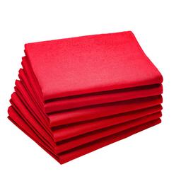 Lot de 6 serviettes en coton traite Teflon,  Cerise 45 x 45