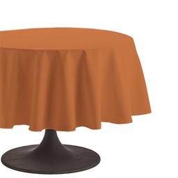 Nappe ronde unie en coton orange 180