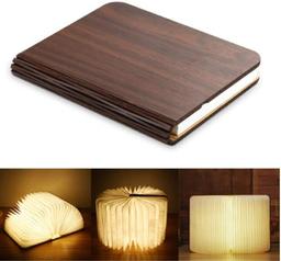 LIVRE - Lampe à poser led couverture en bois