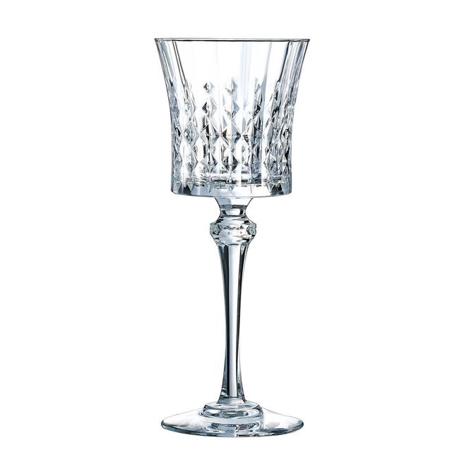 6 verres à pied 19cl - Verre ultra transparent au design vintage