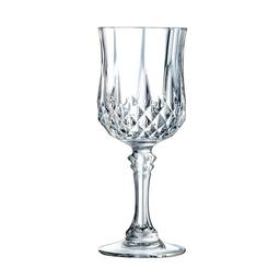 6 verres à pied 17cl - Verre ultra transparent au design vintage