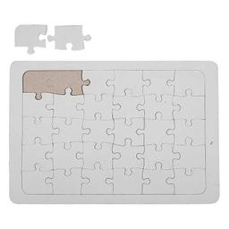 Puzzle à décorer blanc 21 x 30 cm - 30 pièces