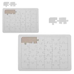 2 puzzles blancs à décorer - 21 x 30 et 15 x 21 cm